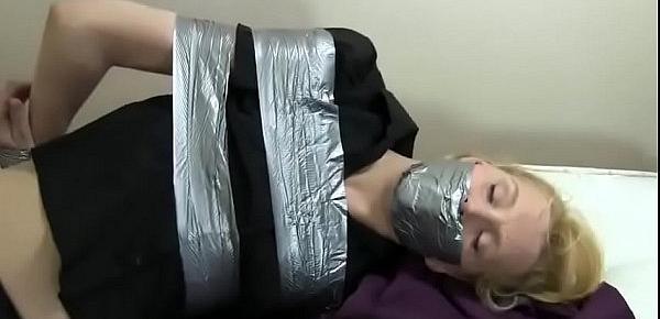  WOMEN TIED AND GAGGED WITH DUCT TAPE BY VILLAIN GIRL